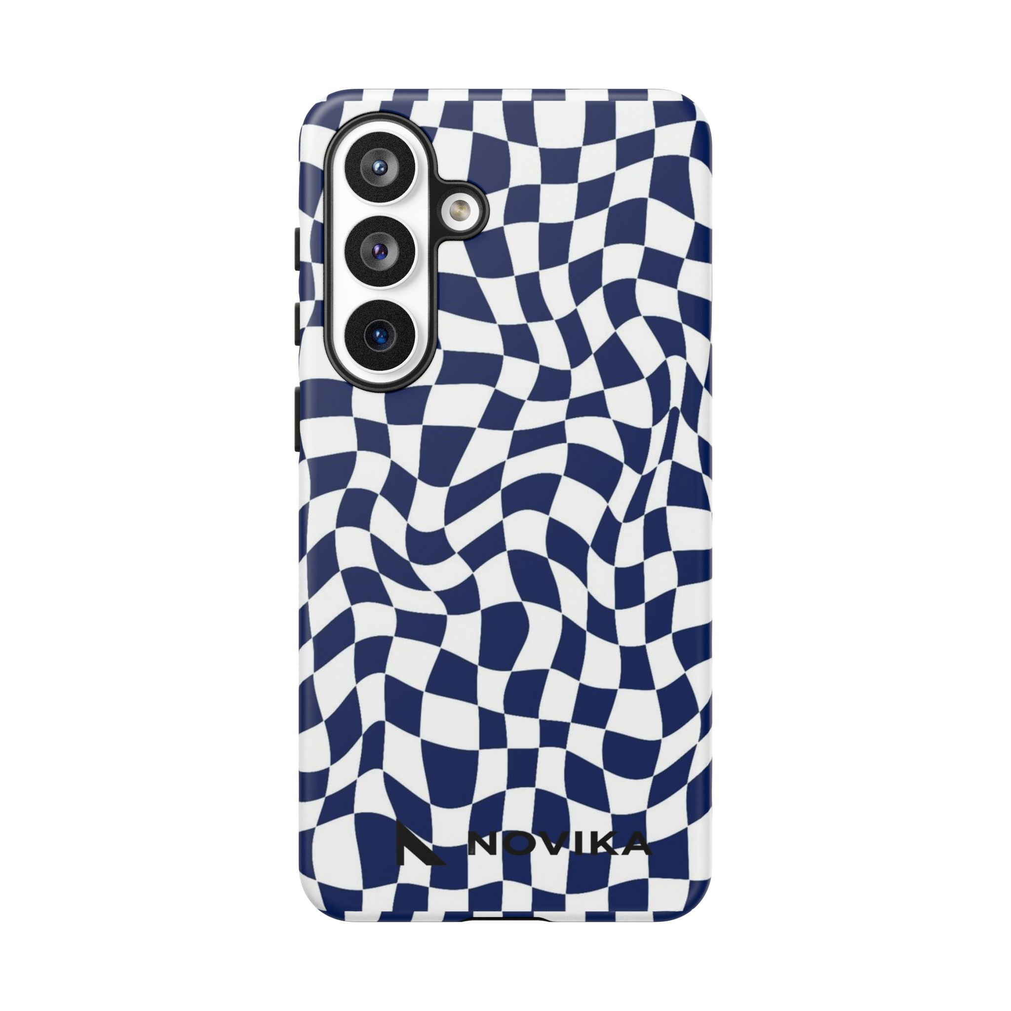 Navy Wavy Checker
