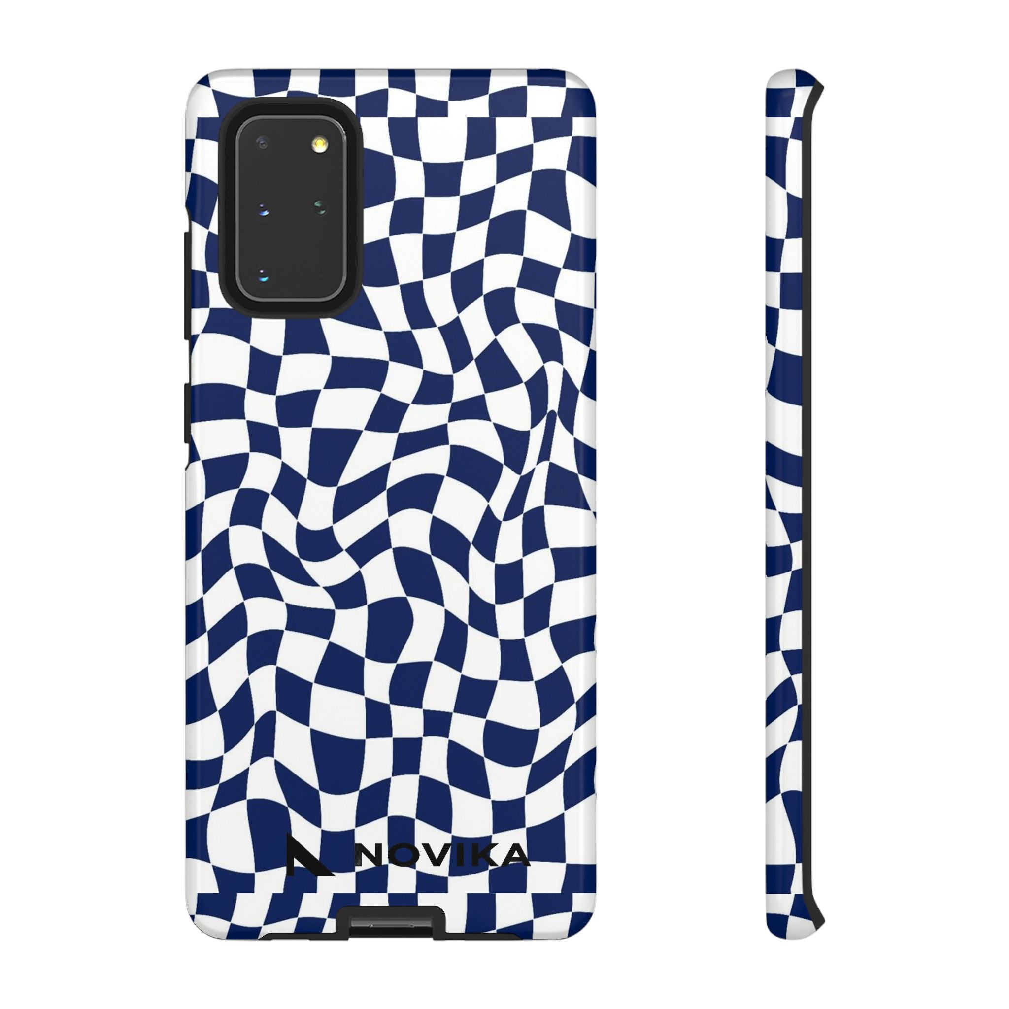 Navy Wavy Checker