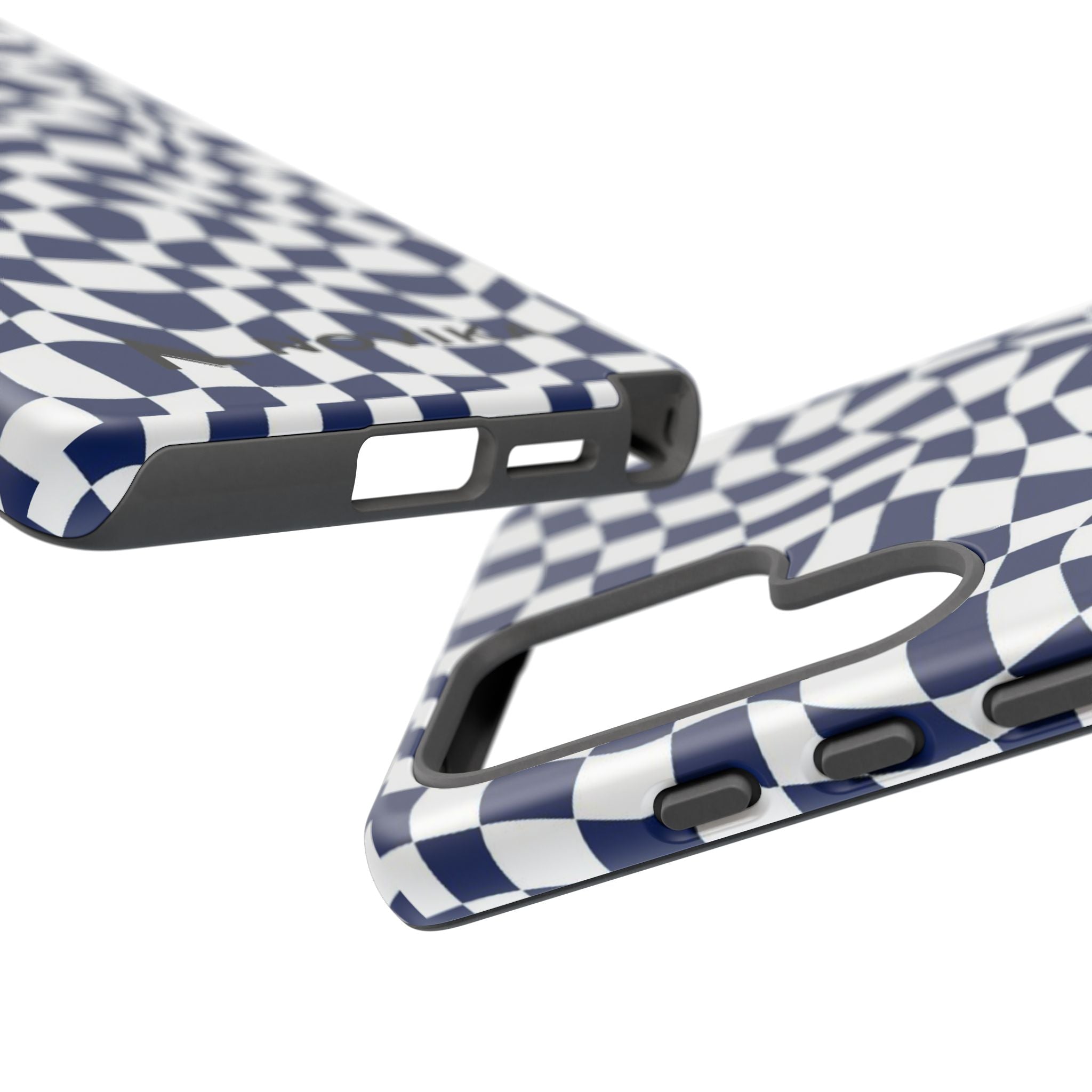 Navy Wavy Checker