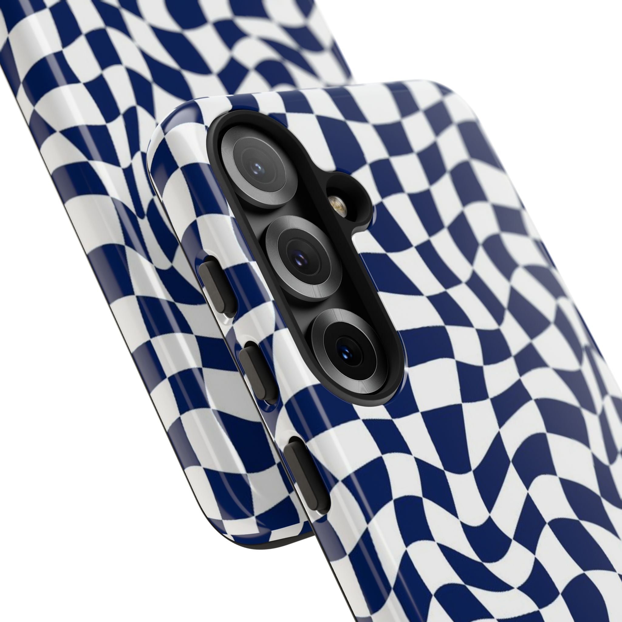 Navy Wavy Checker
