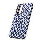 Navy Wavy Checker