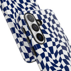 Navy Wavy Checker