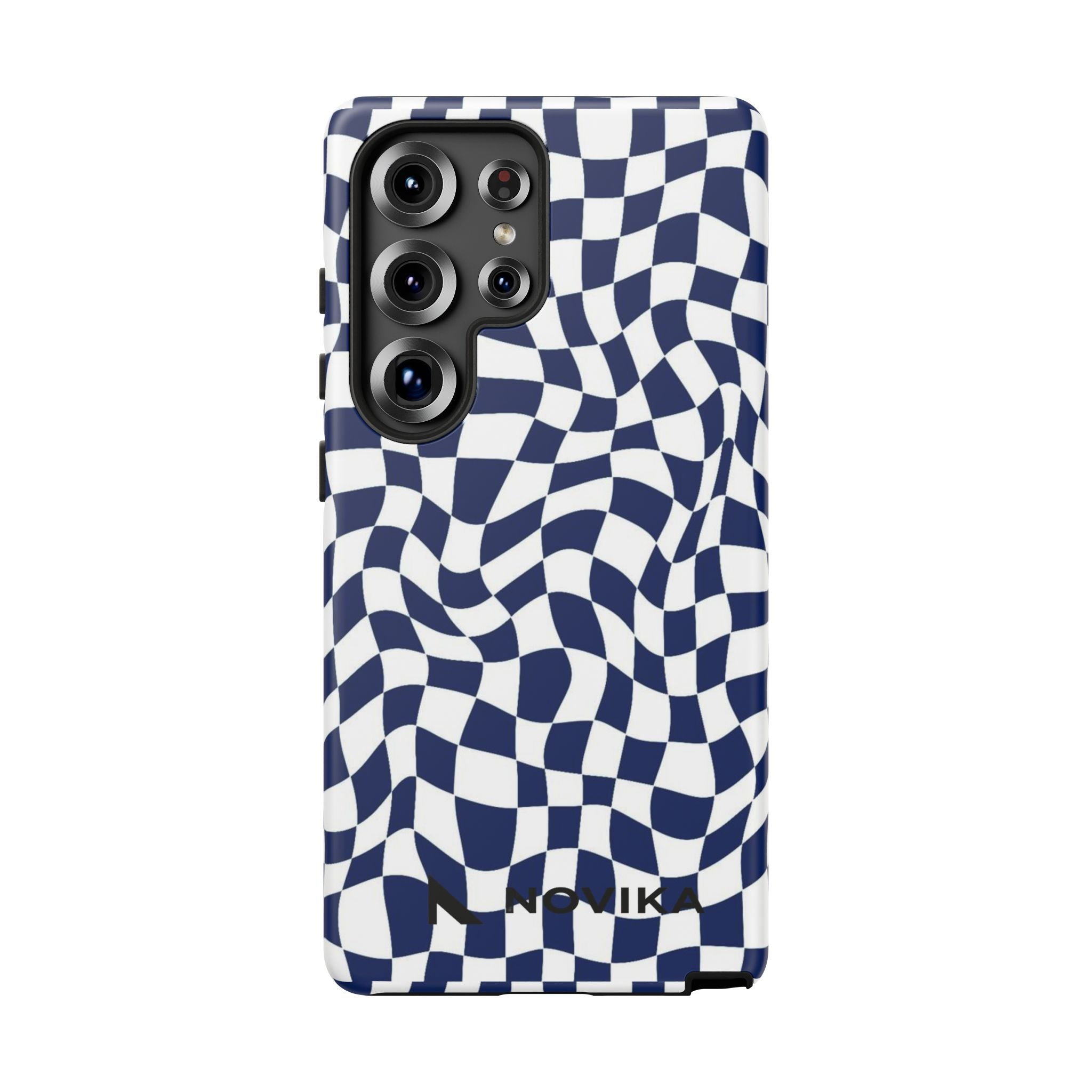 Navy Wavy Checker