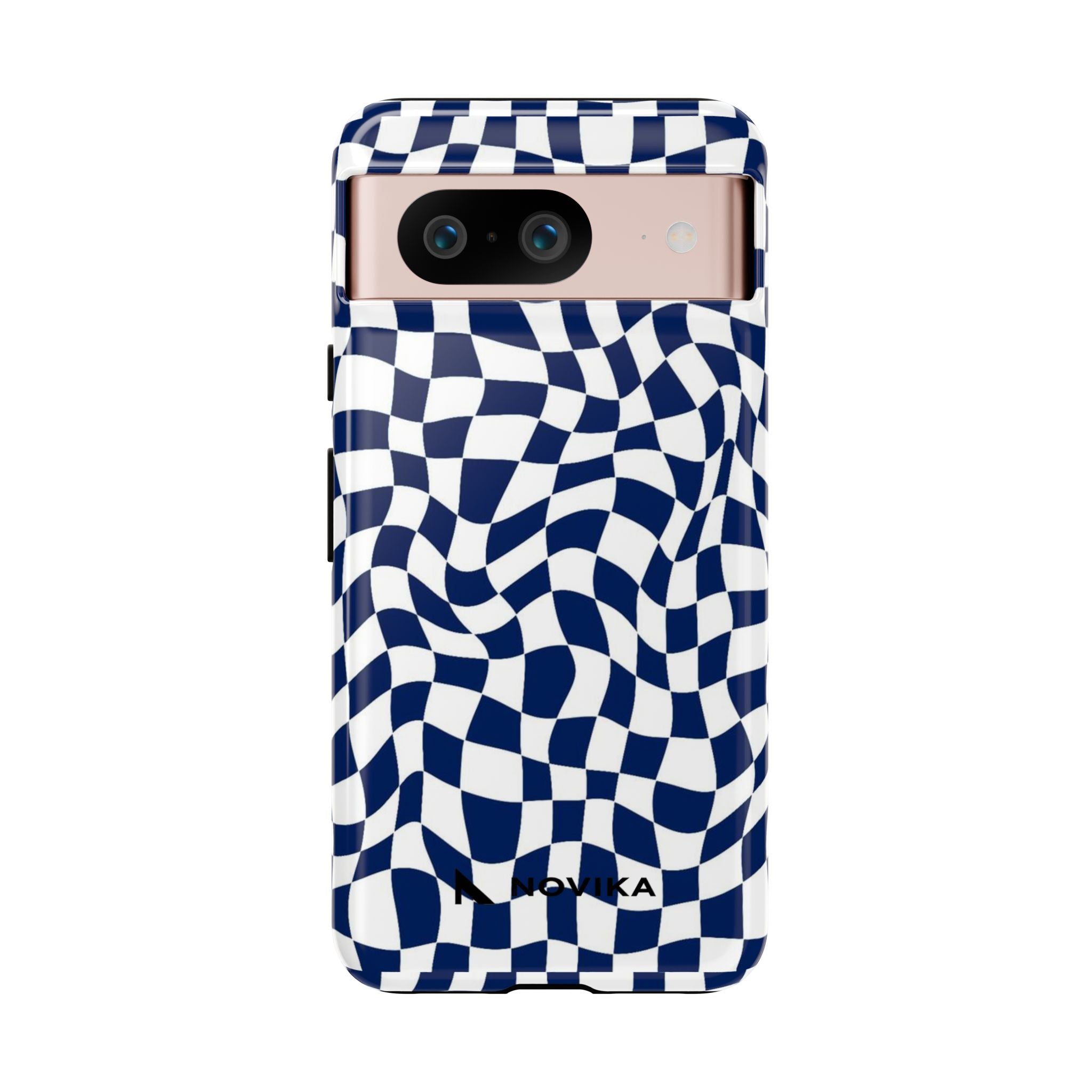 Navy Wavy Checker