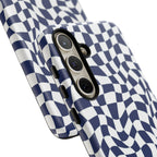 Navy Wavy Checker