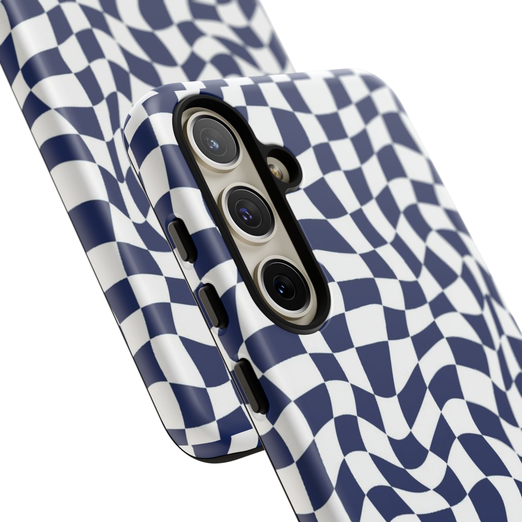 Navy Wavy Checker