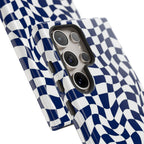 Navy Wavy Checker