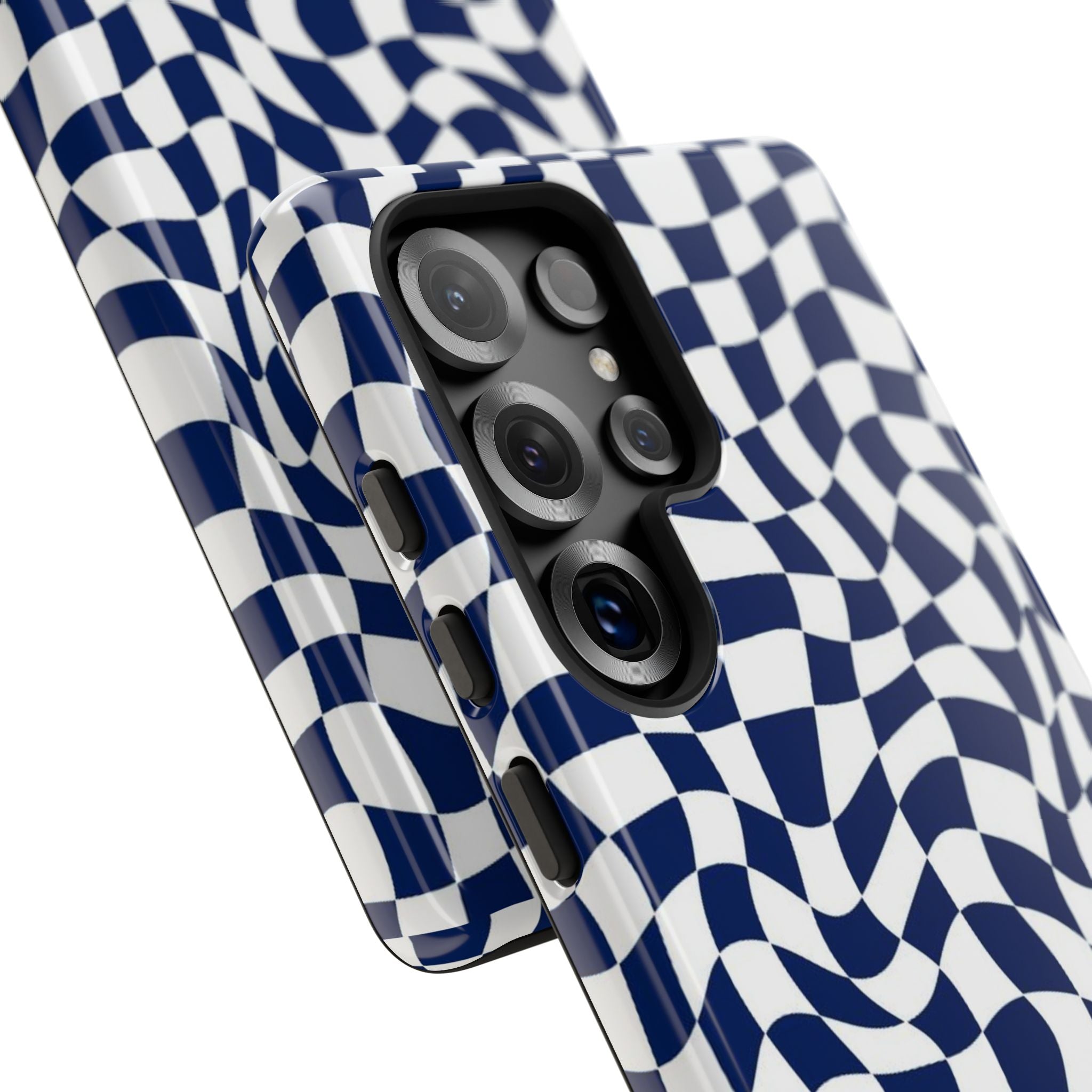 Navy Wavy Checker