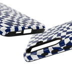 Navy Wavy Checker
