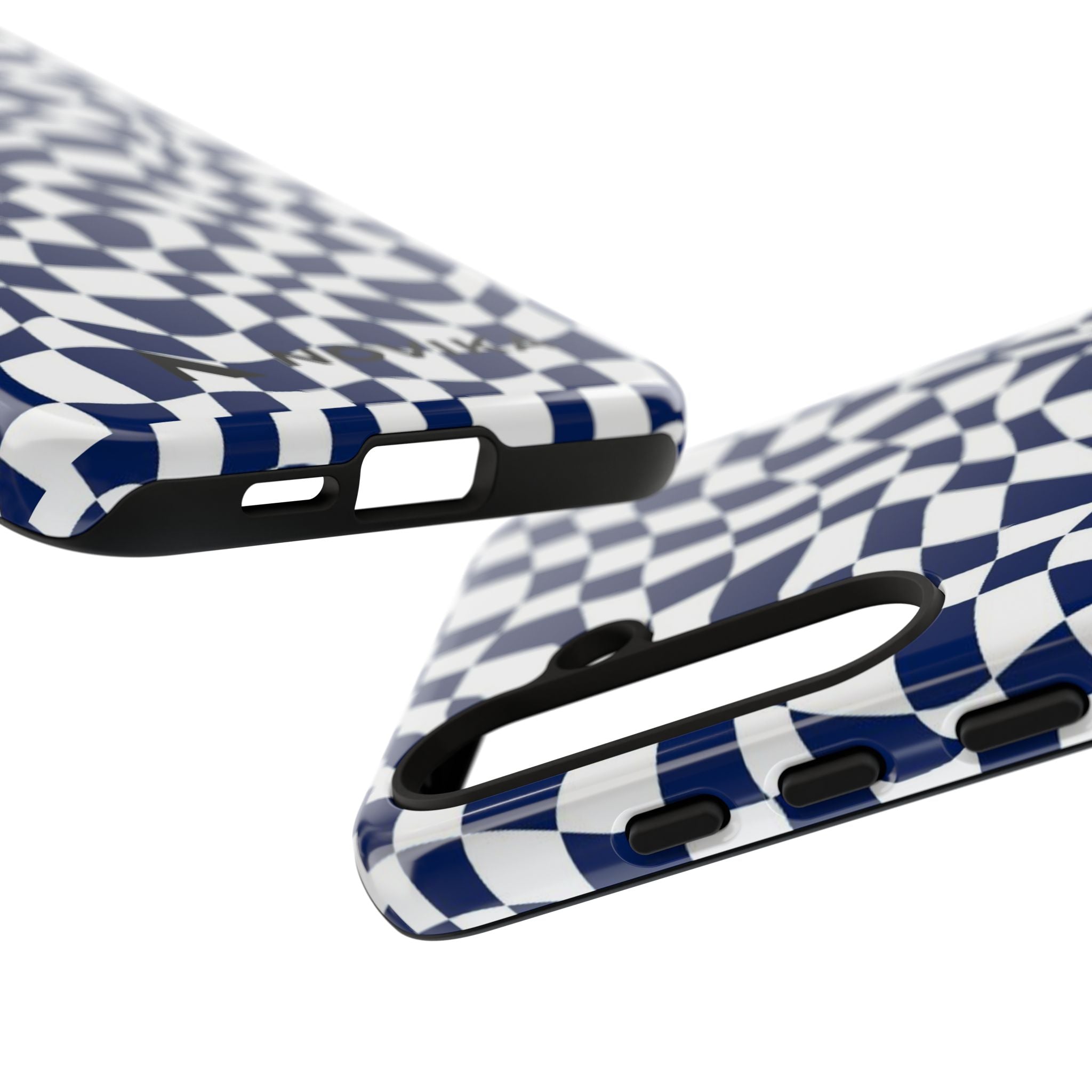 Navy Wavy Checker