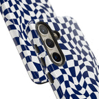 Navy Wavy Checker