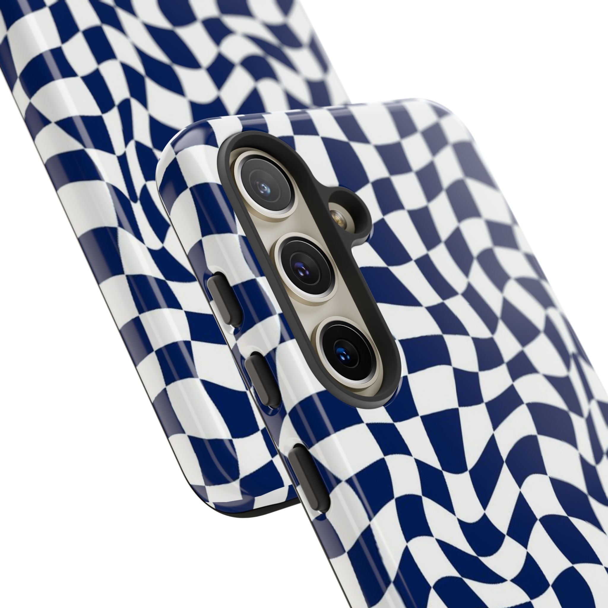 Navy Wavy Checker