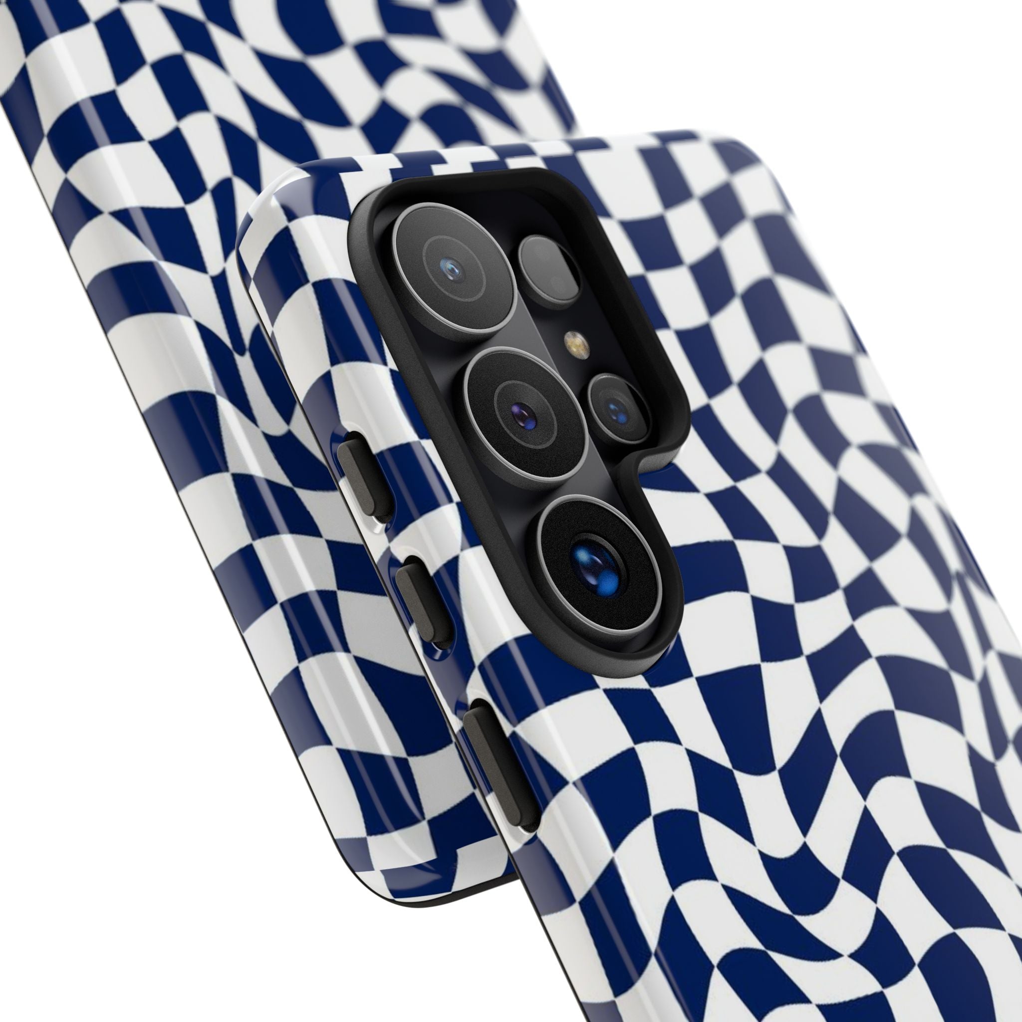 Navy Wavy Checker