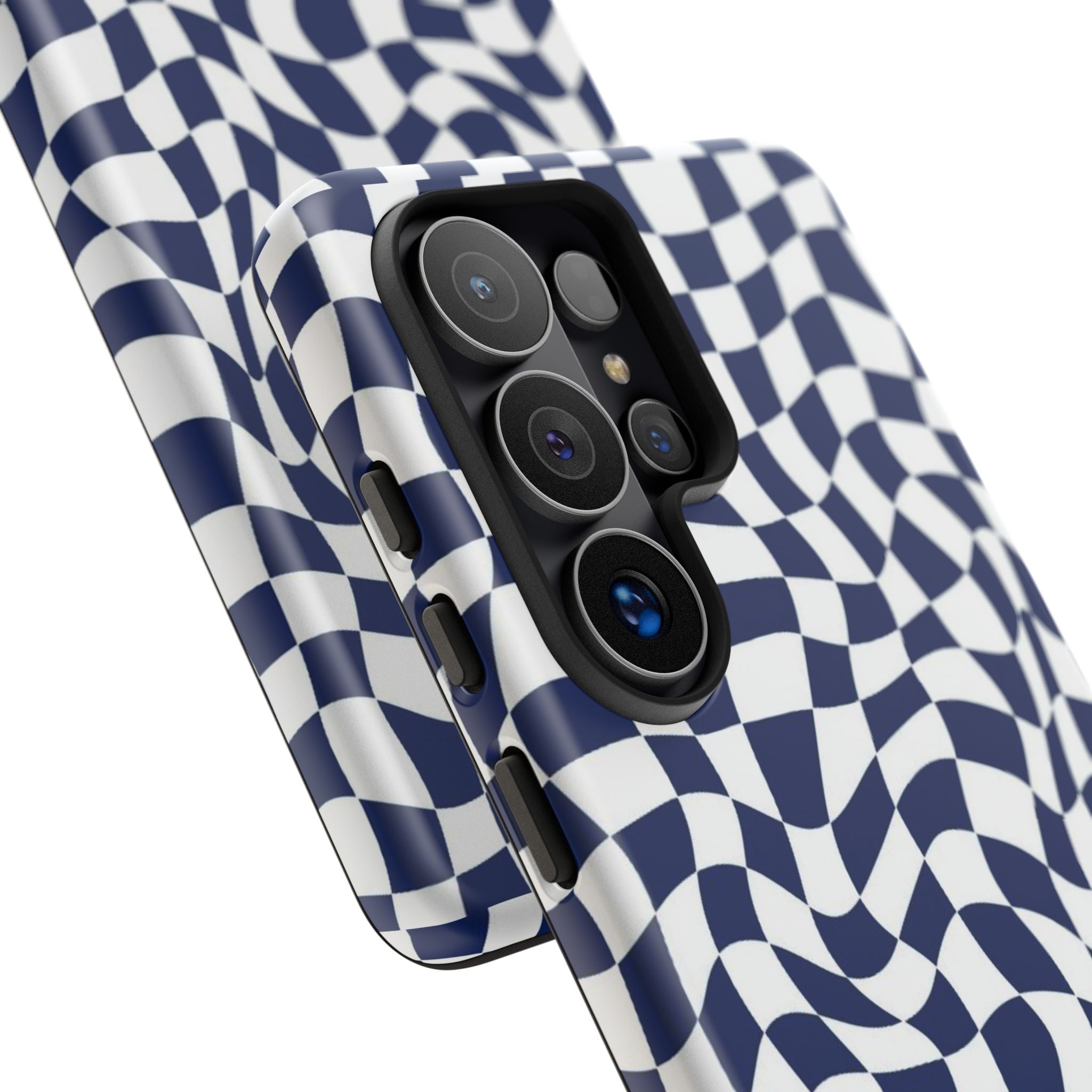 Navy Wavy Checker