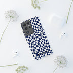 Navy Wavy Checker