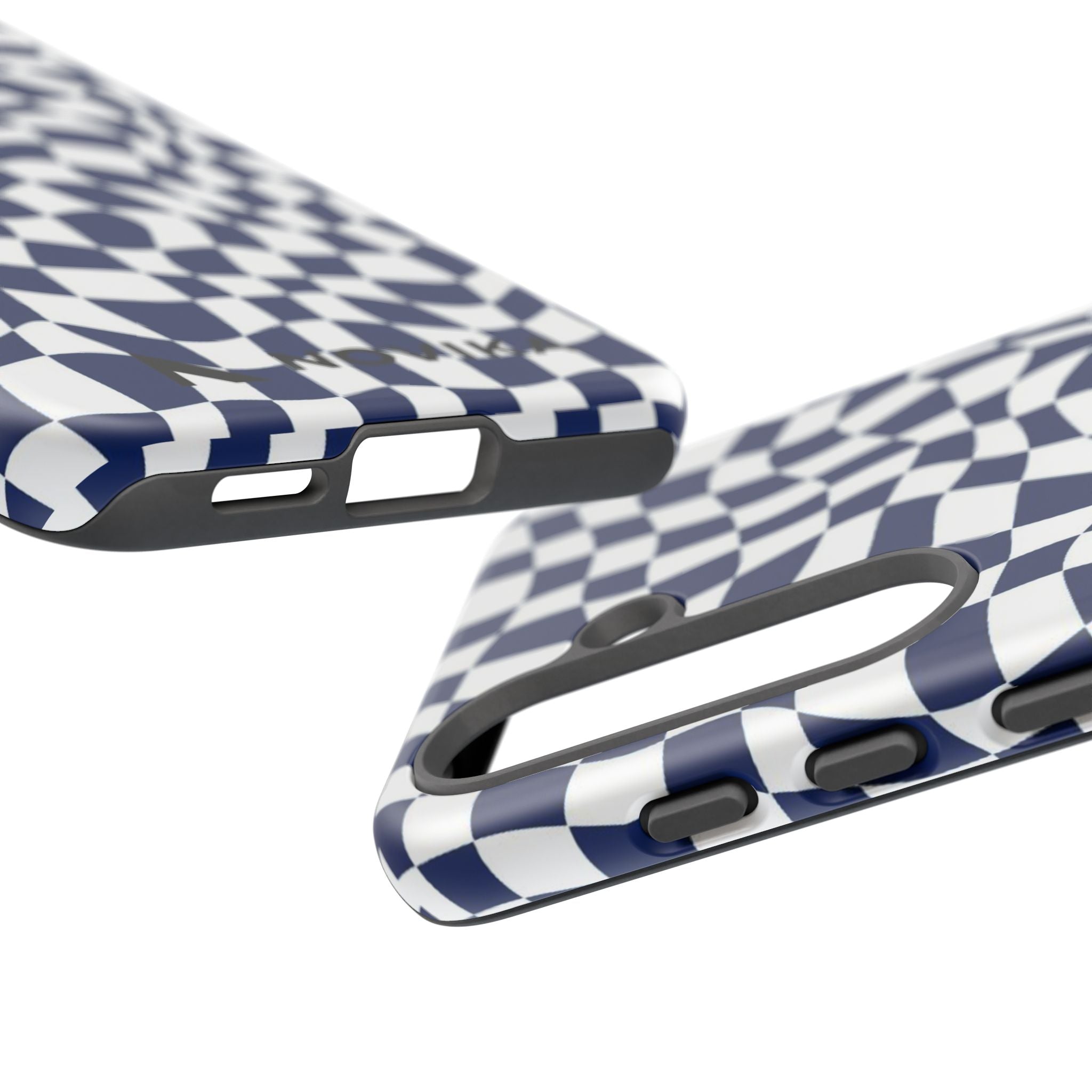 Navy Wavy Checker