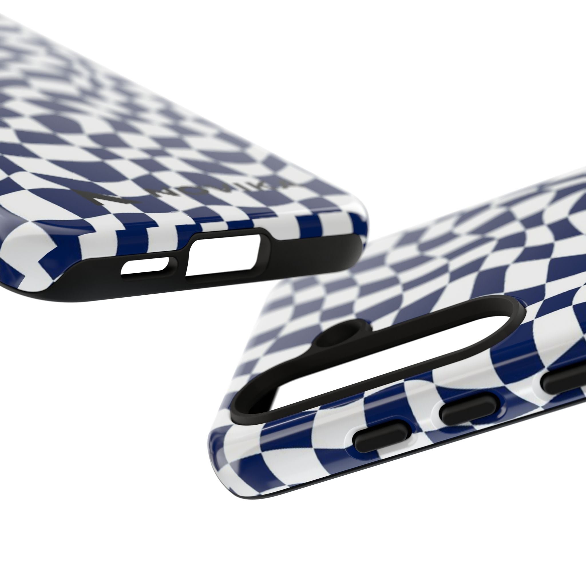 Navy Wavy Checker