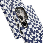 Navy Wavy Checker