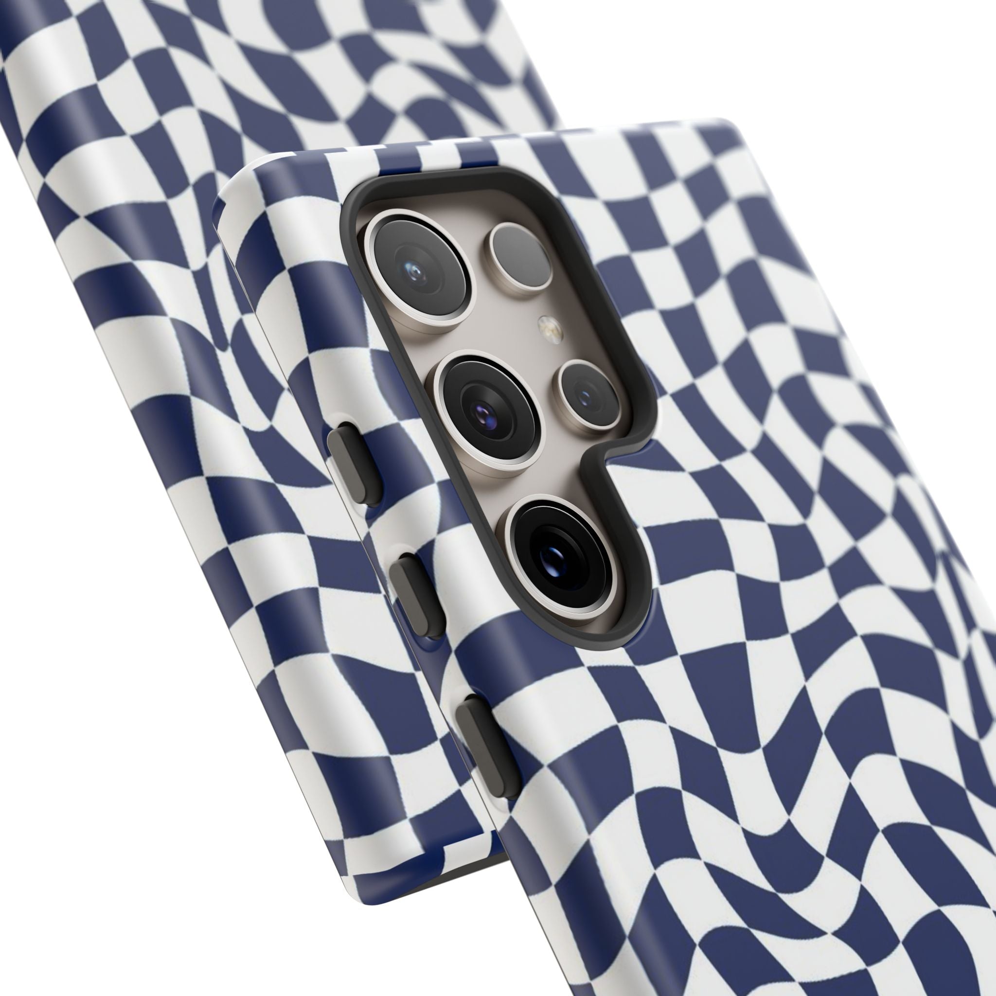Navy Wavy Checker