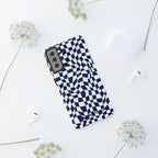 Navy Wavy Checker