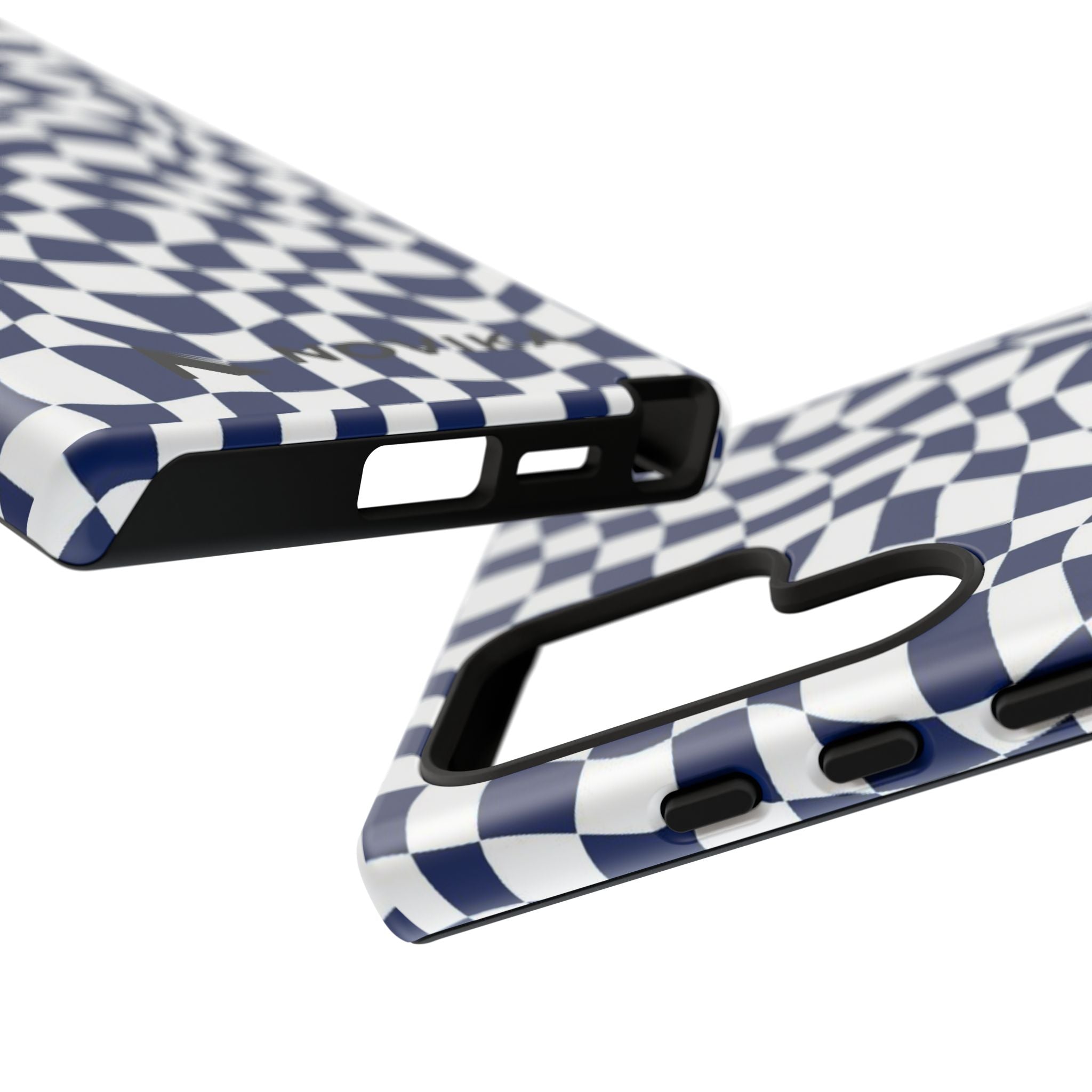 Navy Wavy Checker