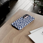 Navy Wavy Checker