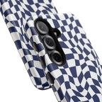 Navy Wavy Checker