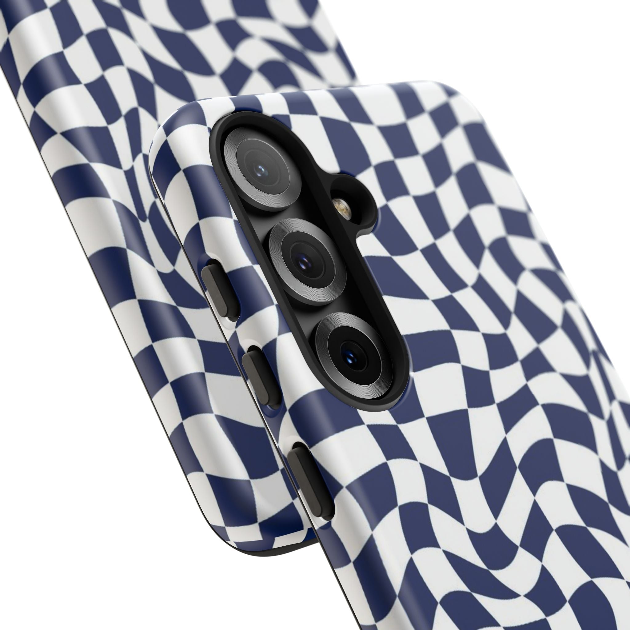 Navy Wavy Checker