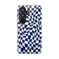 Navy Wavy Checker