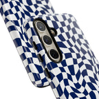 Navy Wavy Checker