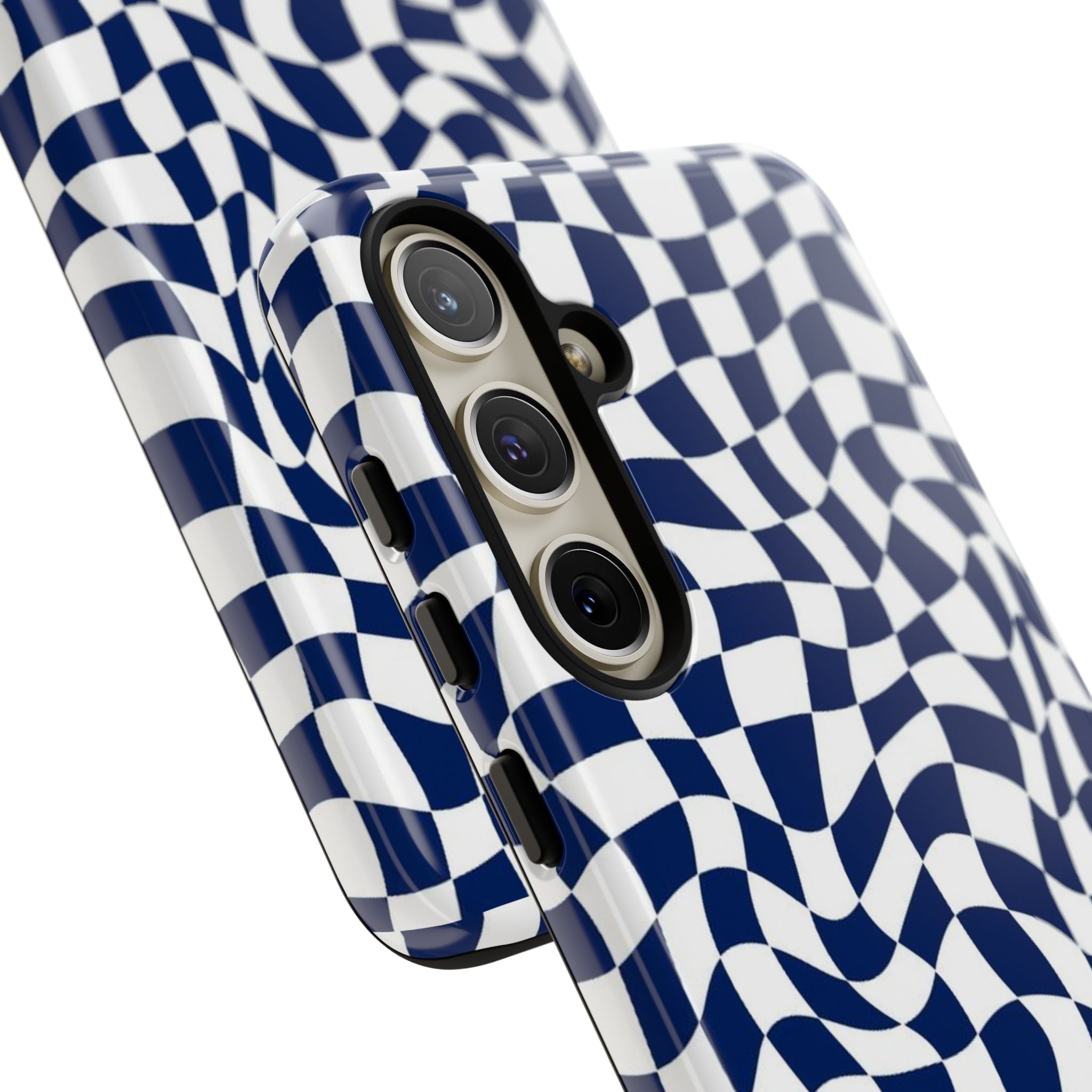 Navy Wavy Checker
