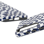 Navy Wavy Checker