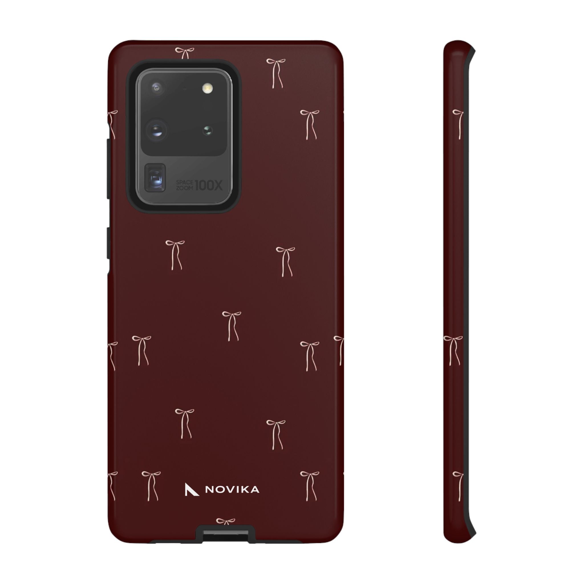 wine red bows