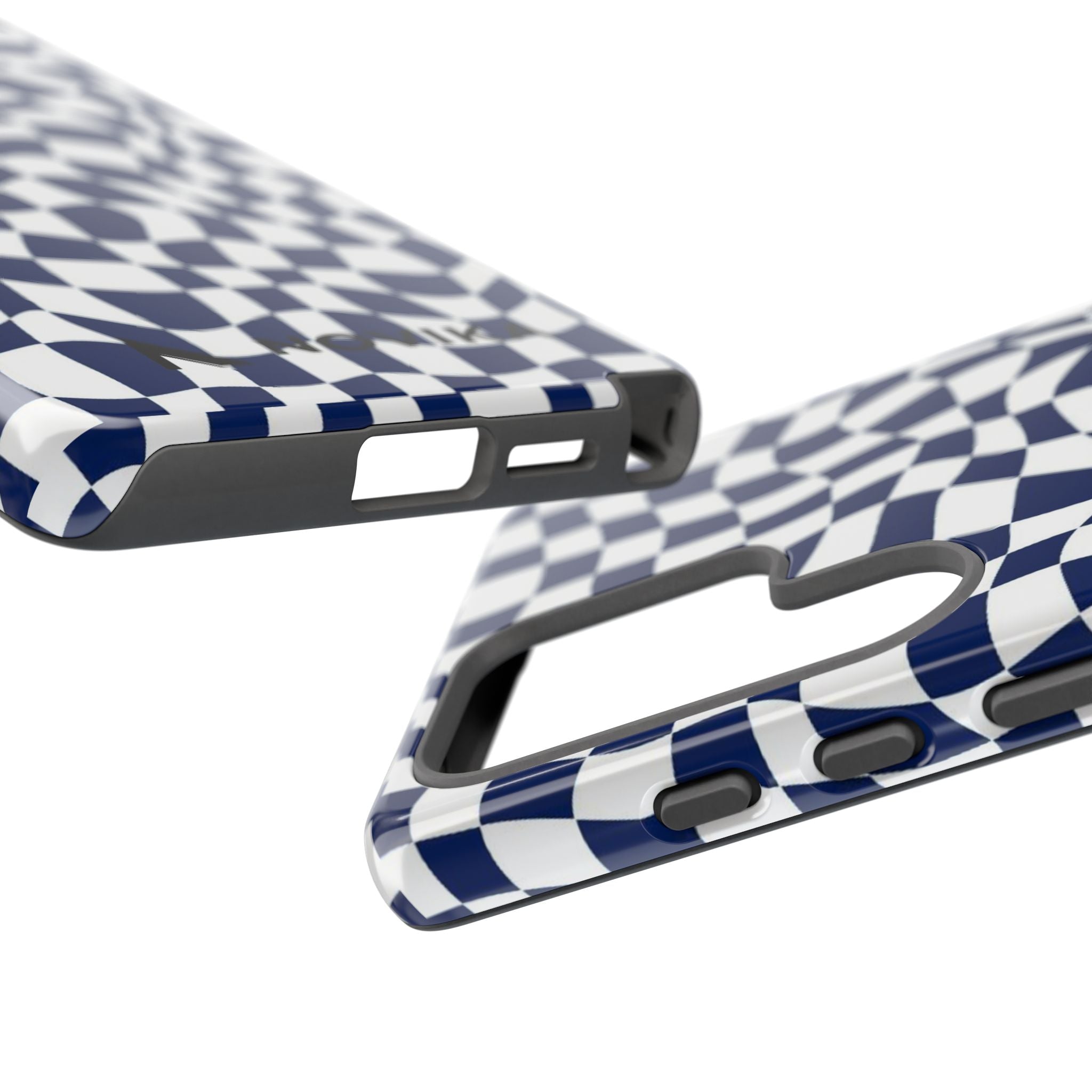 Navy Wavy Checker
