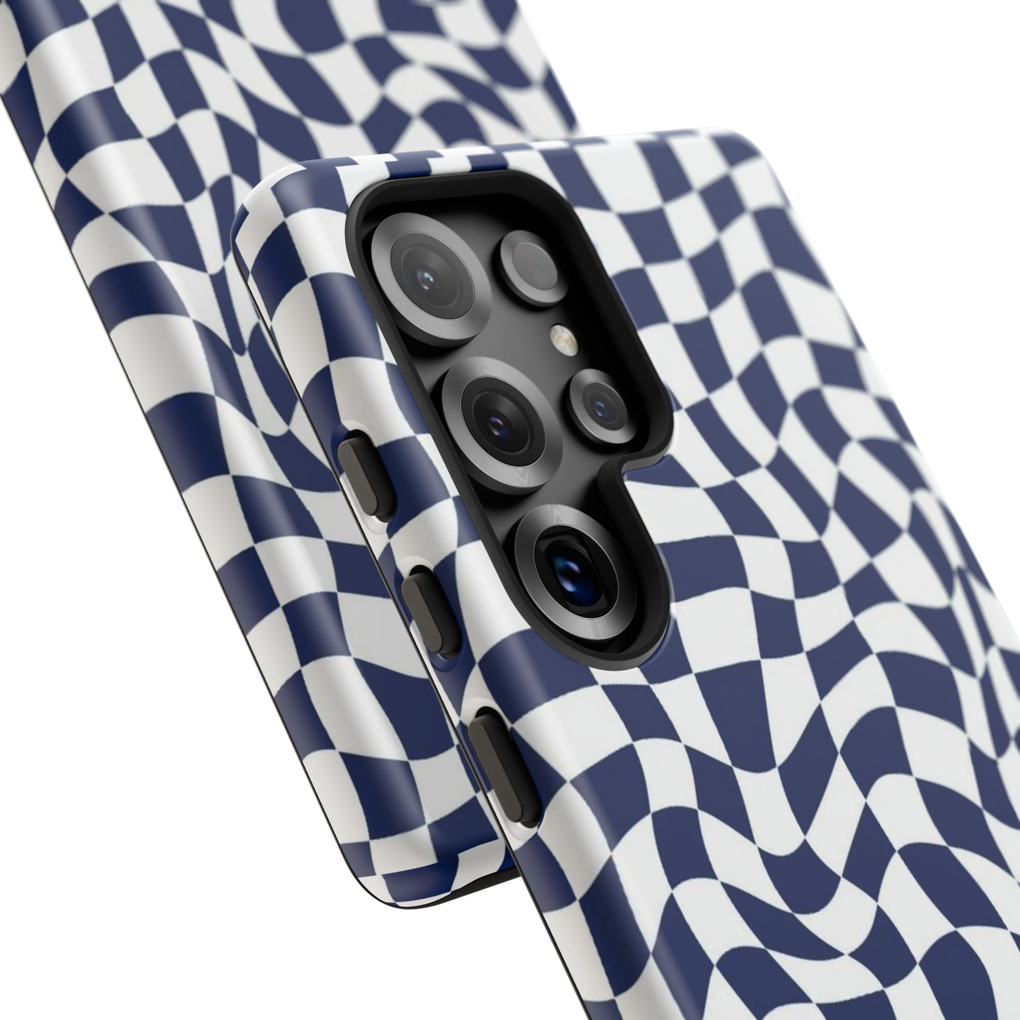 Navy Wavy Checker