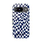 Navy Wavy Checker