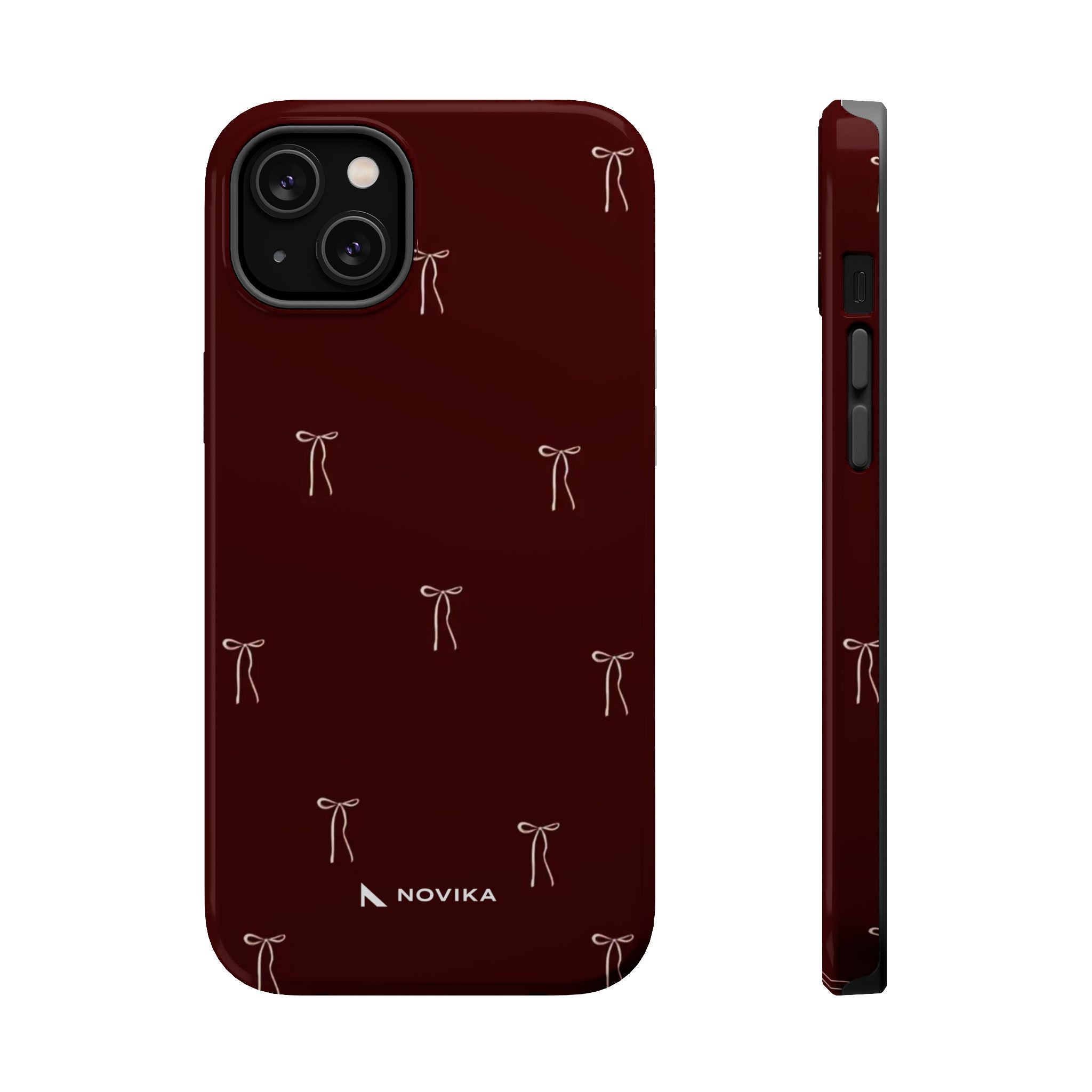 wine red bows