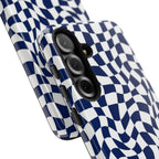Navy Wavy Checker