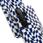 Navy Wavy Checker