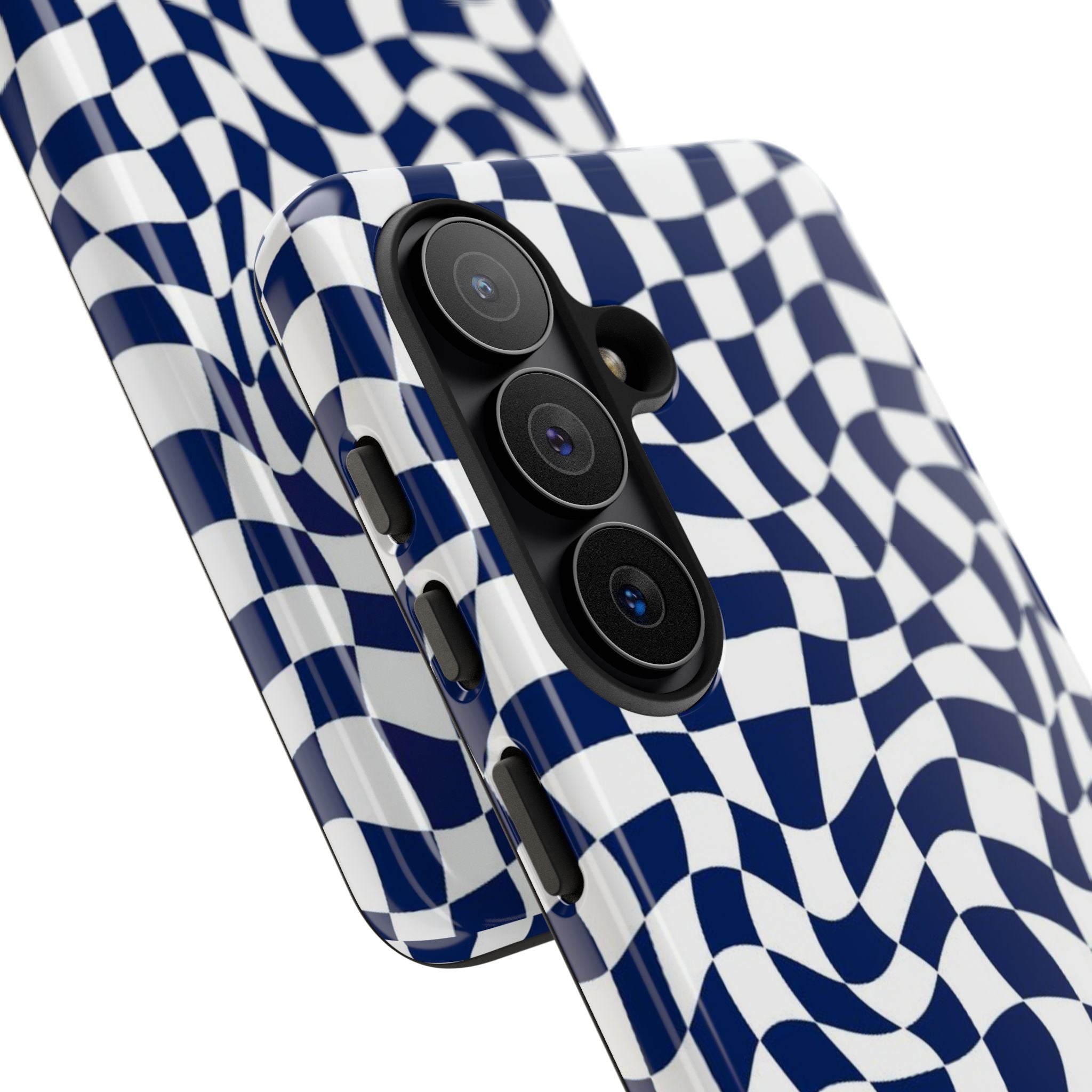 Navy Wavy Checker