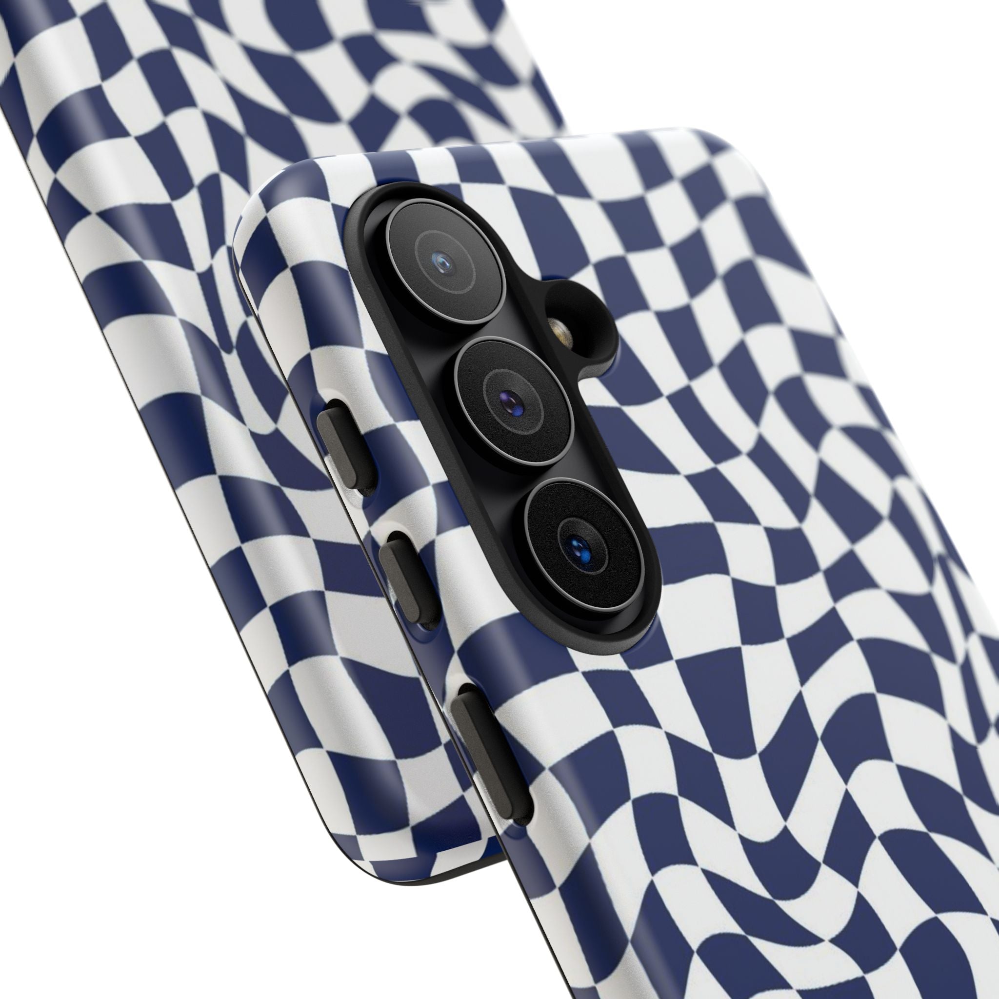 Navy Wavy Checker