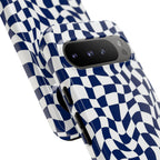 Navy Wavy Checker