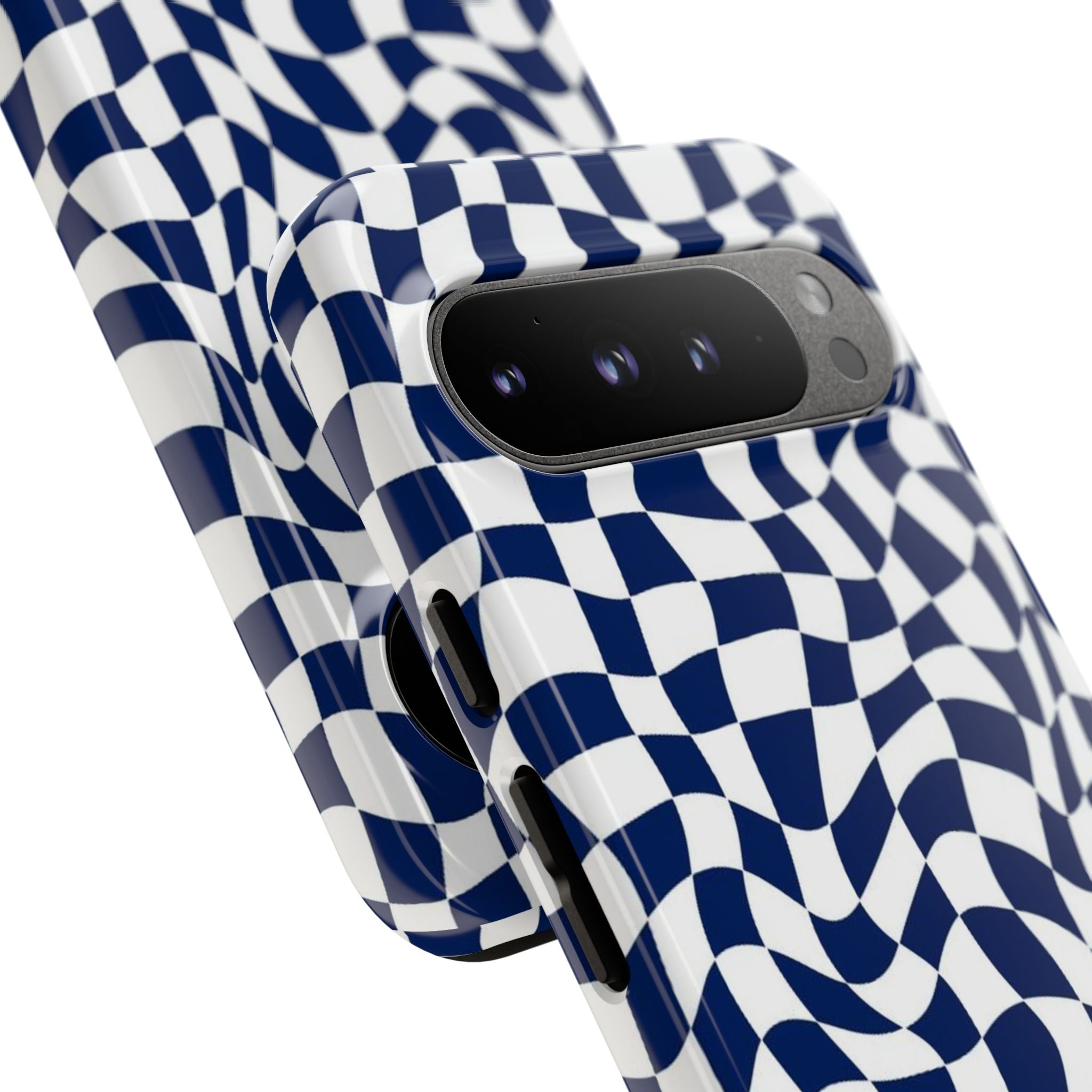 Navy Wavy Checker