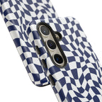 Navy Wavy Checker