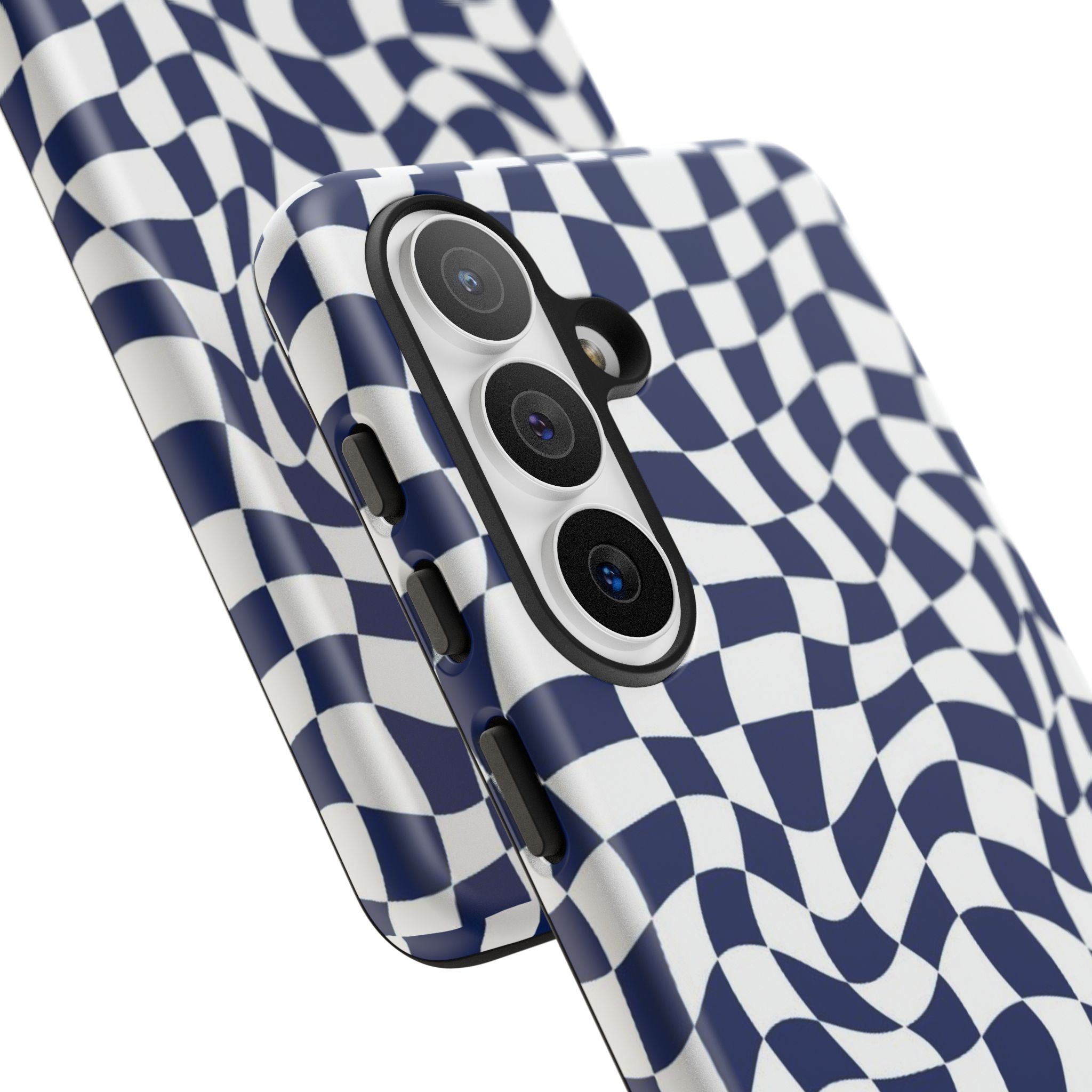 Navy Wavy Checker