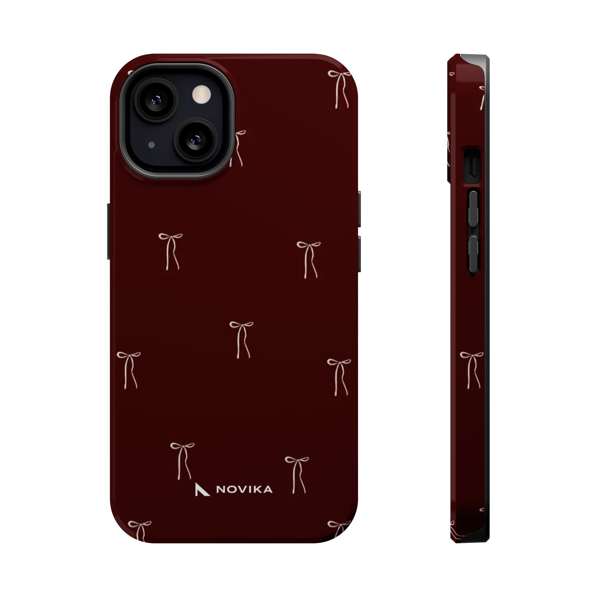 wine red bows