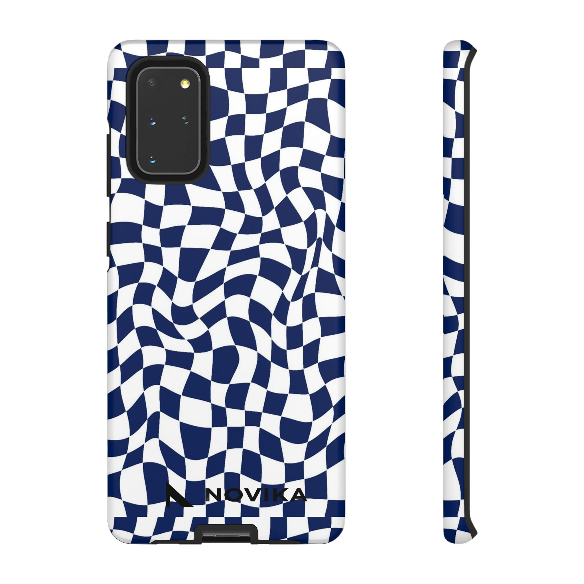Navy Wavy Checker