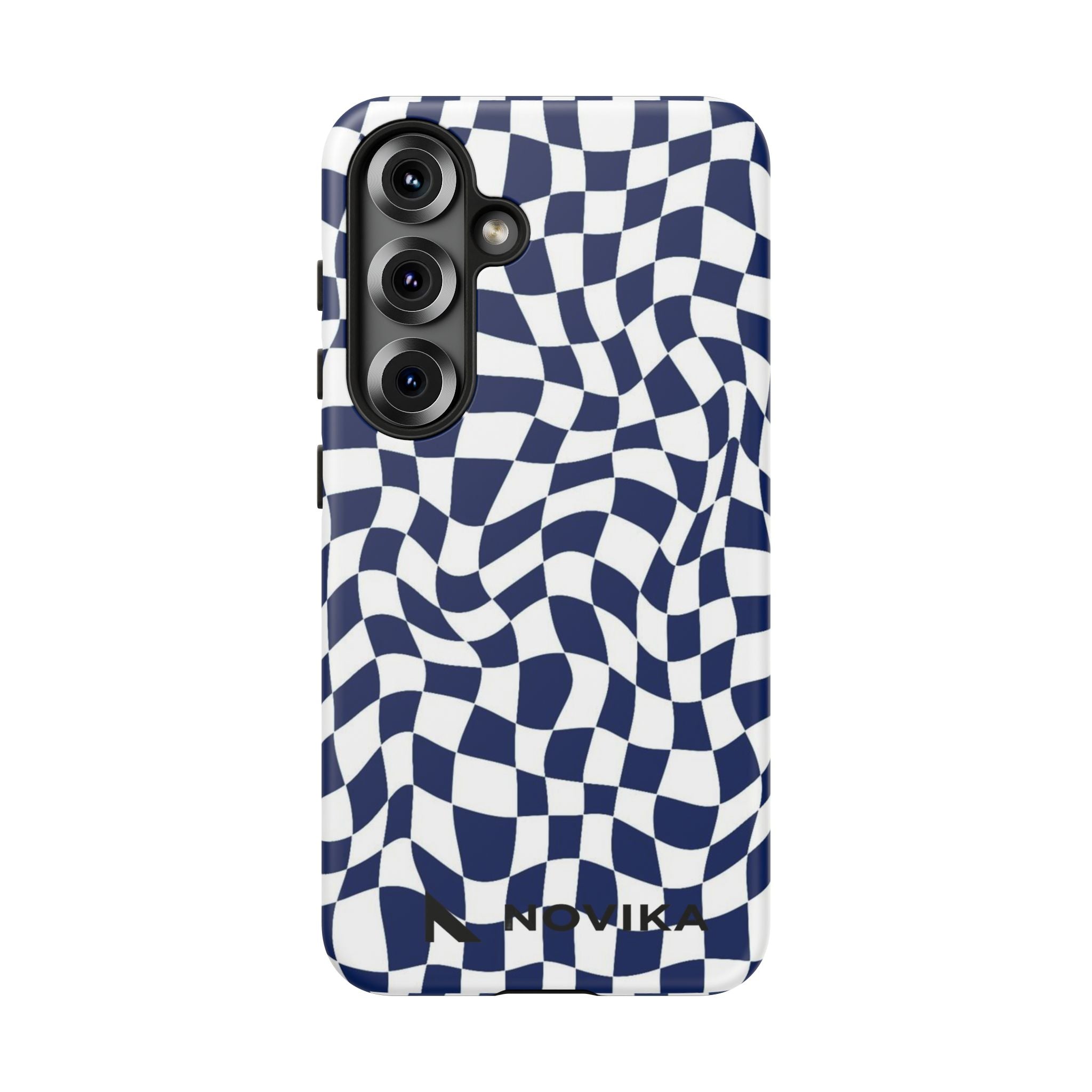 Navy Wavy Checker