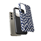 Navy Wavy Checker
