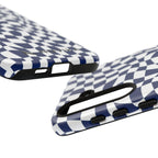 Navy Wavy Checker
